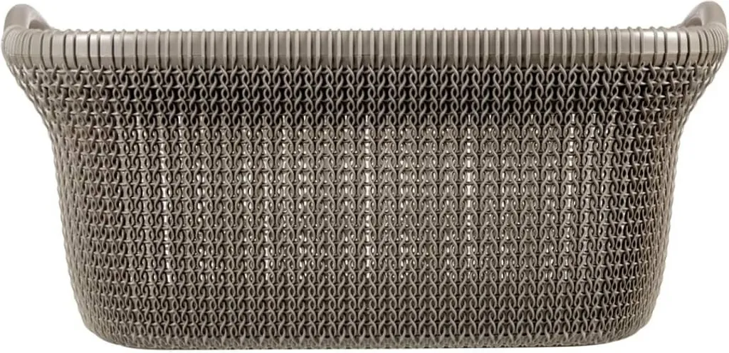 Upgrade Lavanderia: Cesto Curver Knit 40L Brown - Texture e Stile