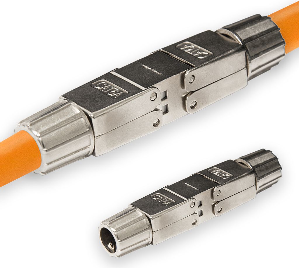 PremiumX 2x Verlängerung LAN Kabel für CAT RJ45 Verbindungsstecker Ethernet Netzwerkstecker