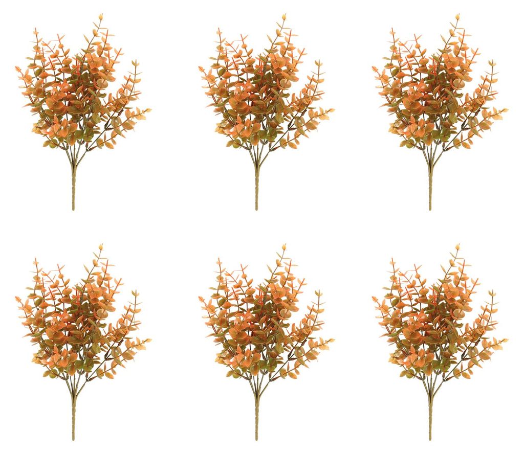 6 künstliche Herbstblumen, UV-beständige Kunstpflanzen, realistische Kunstblumensträuße für die Außendekoration, ideal für Thanksgiving, Ver...