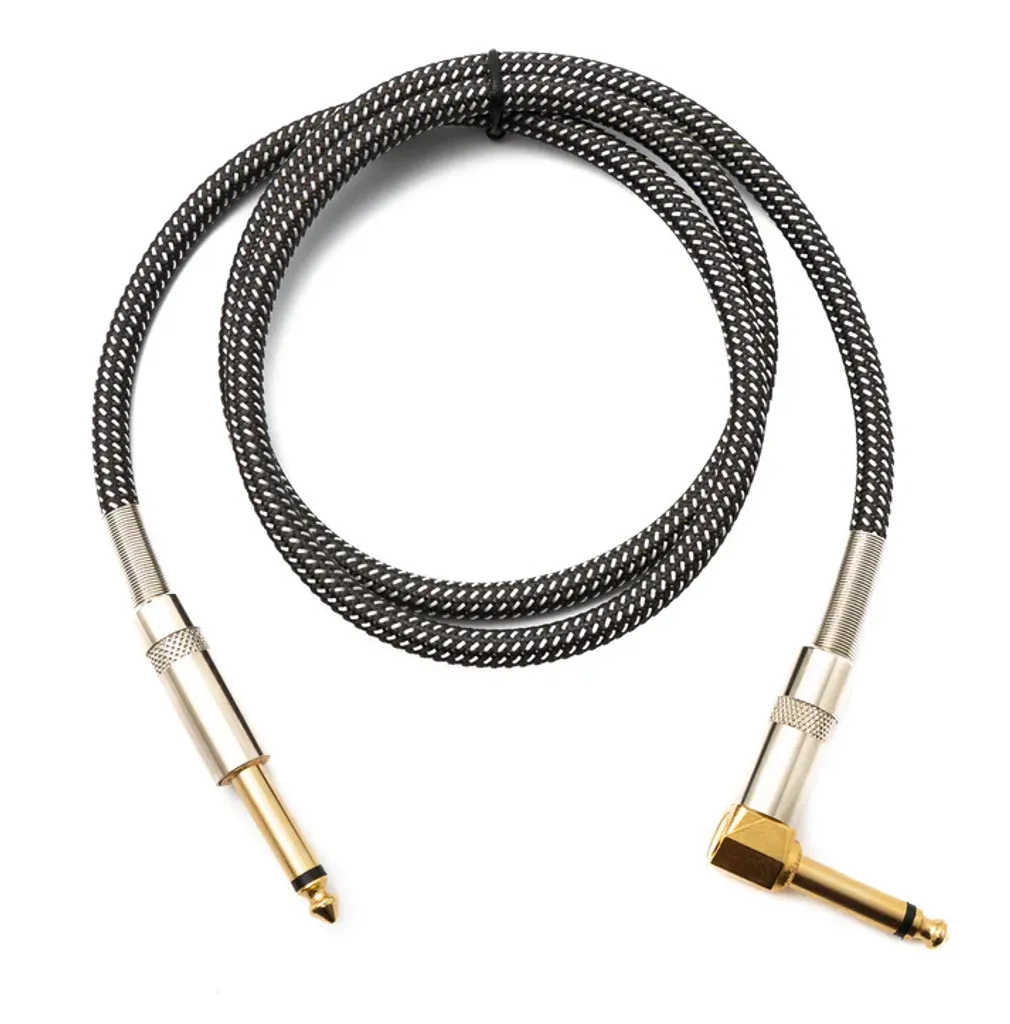 SYSTEM-S Cavo Jack 6.35mm Professionale 1m | Protezione Antipiega Zinco