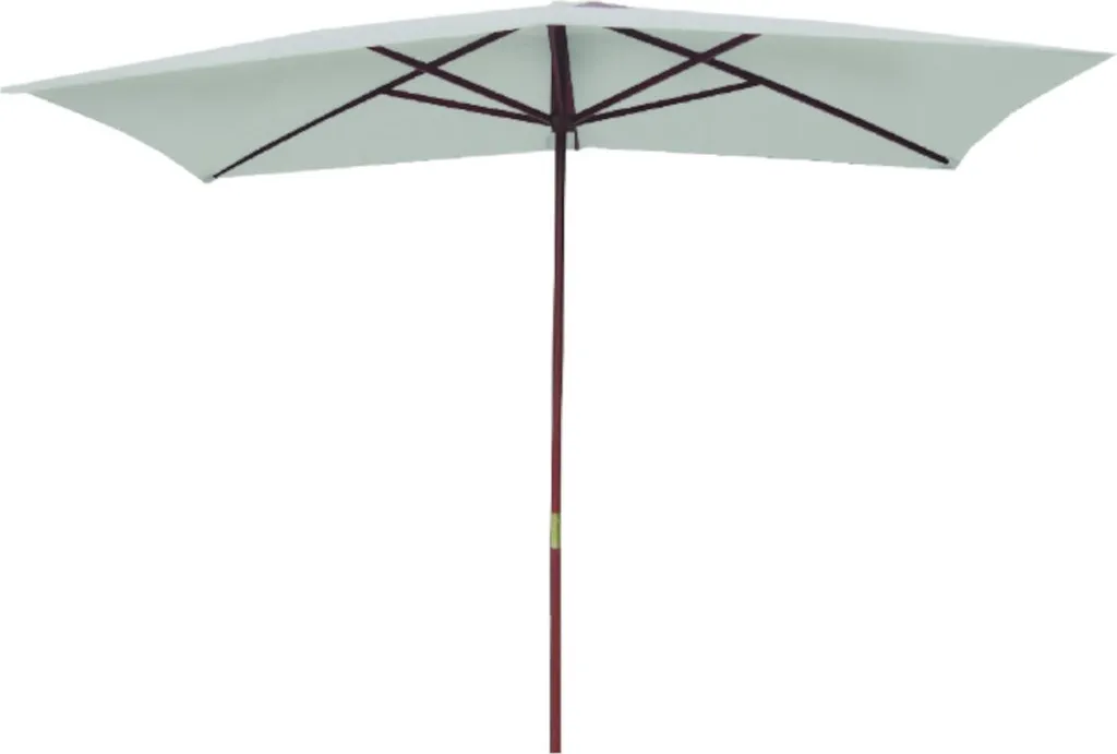 Parasol rectangulaire OLERON Gris pour grandes tables de terrasse été