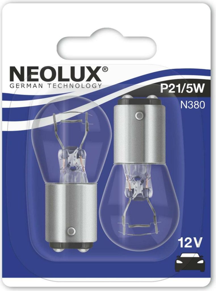 NEOLUX P21/5W 12V 21/5W BAY15d 2ks blistr N380-02B Zdjęcie produktu 