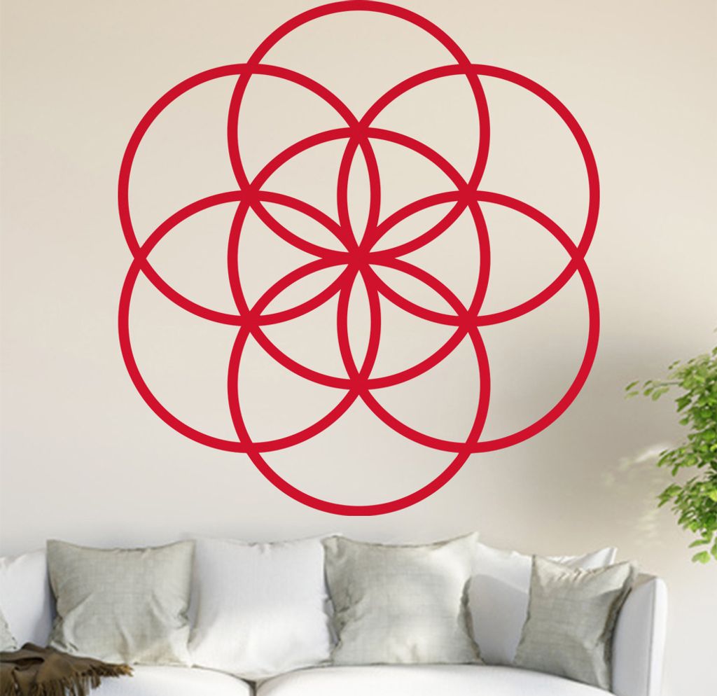 Samen des Lebens Wandtattoo in 6 Größen - Wandaufkleber Wall Sticker - Dekoration, Küche, Wohnzimmer, Schlafzimmer, Badezimmer