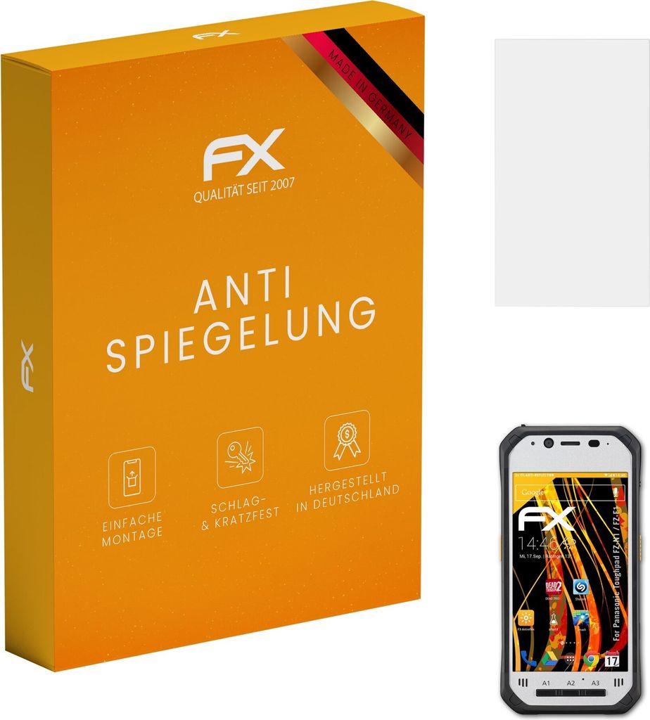 atFoliX FX-Antireflex 3x Schutzfolie kompatibel mit Panasonic Toughpad FZ-N1 / FZ-F1 Displayfolie