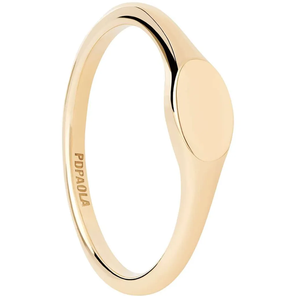 PDPaola Anello Oval Mini Gold - Il Must-Have Trendy Misura 10