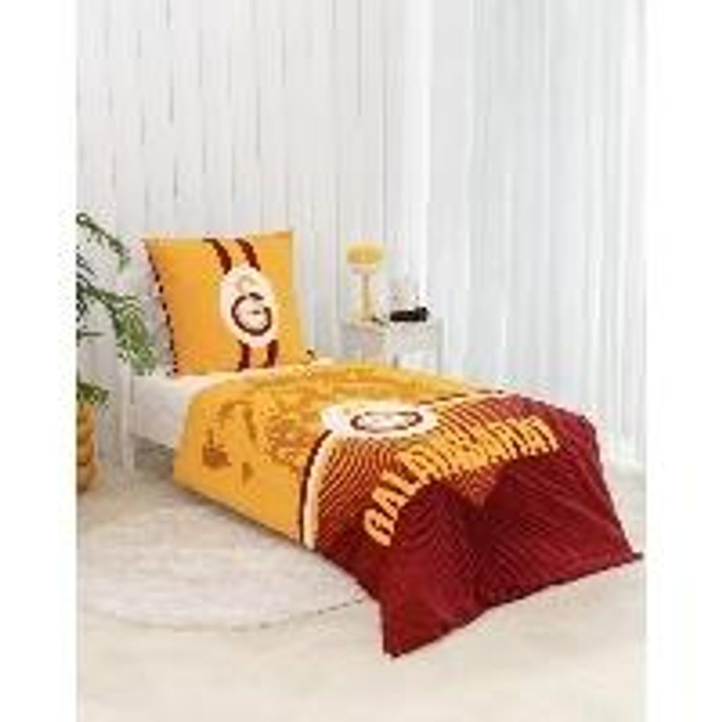 Galatasaray Bettwäsche-Set 2 teilig 135x200 + 80x80 cm, 100% Baumwolle, super weich, doppelseitig, Kinderbettwäsche für Jungen & Mädchen