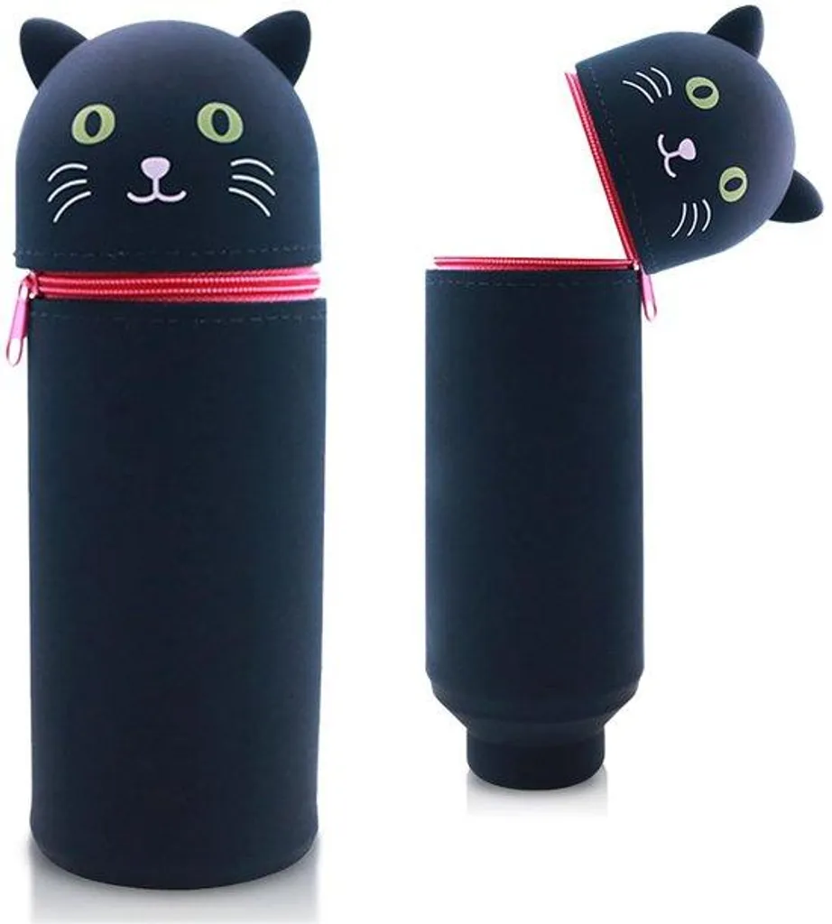 Étui en silicone noir motif chat pour iPhone 13 avec protection souple