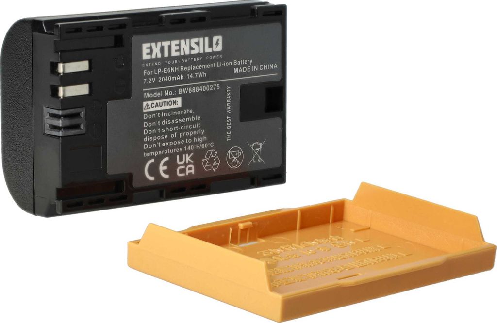 EXTENSILO Akku kompatibel mit Blackmagic Micro Studio Camera 4K, Pocket Cinema 4K, Micro Cinema Camera, Video Assist 4K Kamera (2040 mAh, 7,2 V, Li...