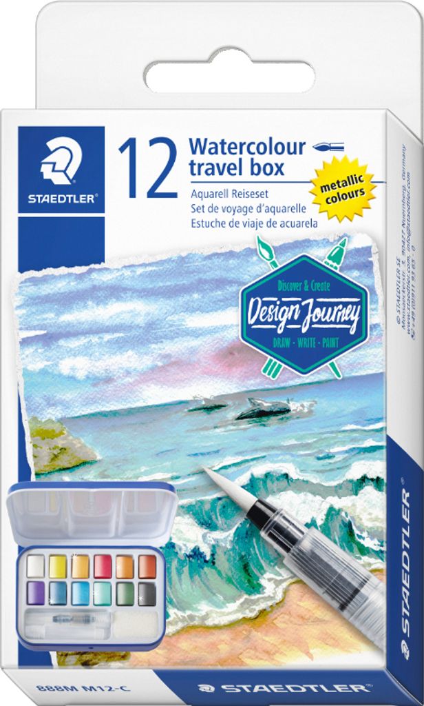 STAEDTLER Metallic-Aquarellfarbe 12er Metalletui
