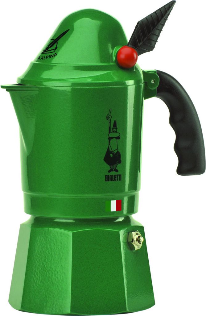 Bialetti Moka Break Alpina, Mokka-Kanne, Grün, Aluminium, 3 Produktbild 