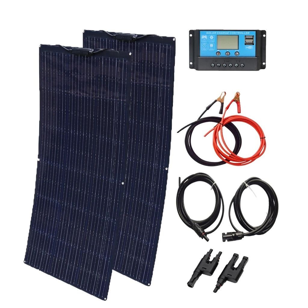 Hochleistungs-Solarmodul-Set, 50W/100W monokristallin, flexibles Design, Variante Informationen2X50W SolarmodulePWM-ReglerPV-KabelAlligator-KabelPV...