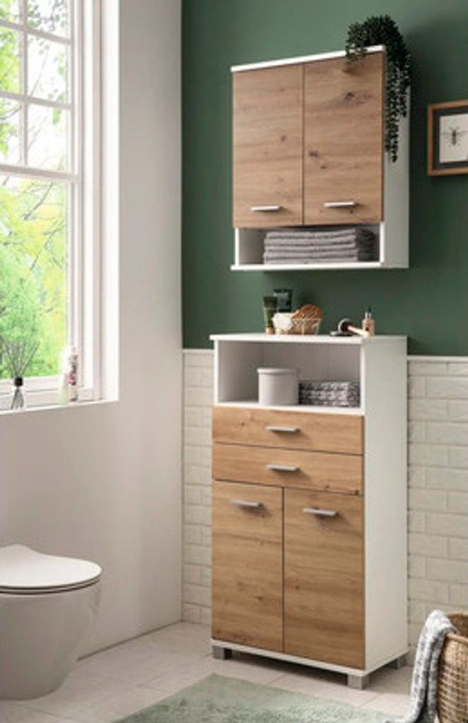 Wandregal Möbelpartner Palermo BxHxT 30.3x70.2x17.45 cm weiß matt