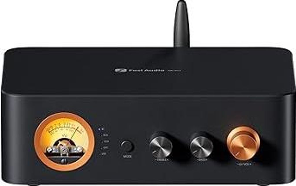 Fosi Audio MC351 2.1 Kanal Vollverstärker mit DAC, Home Audio Stereo Endstufe mit Dual TPA3255 Chips für HiFi Passiv Lautsprecher, Vintage VU Met...
