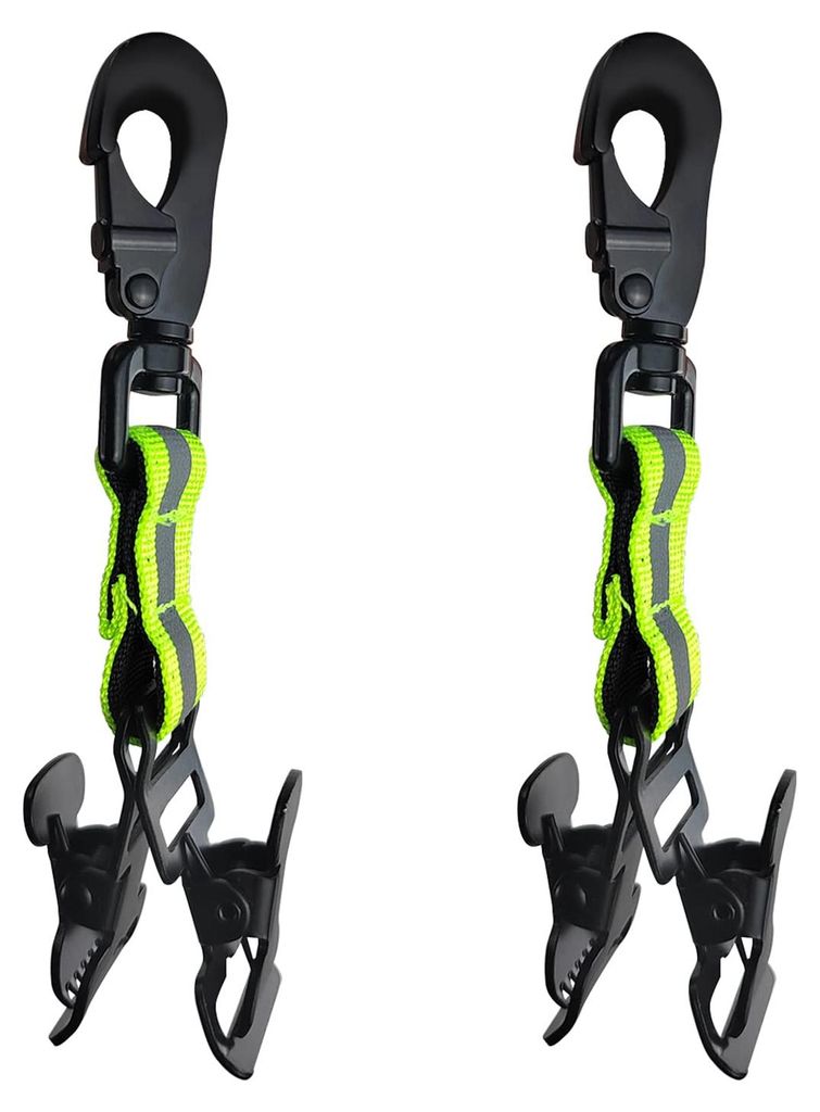 Handschuhhalter für Feuerwehrleute, Doppelclipverschluss mit Gehschnalle, zum Aufhängen von Handschuhen, Helmen und Handtüchern (grün)