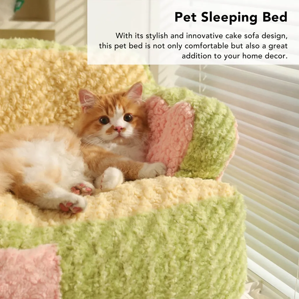 Dodo pour Chat Doux pour Sommeil Profond, Lit Chiot Vert Lavable 60cm - 5