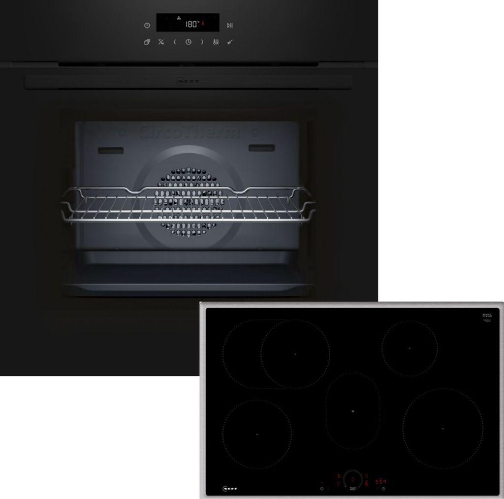Neff BTX48PIB0 Set Backofen B2CCJ7AK3 + Induktionskochfeld T58SHF1L0