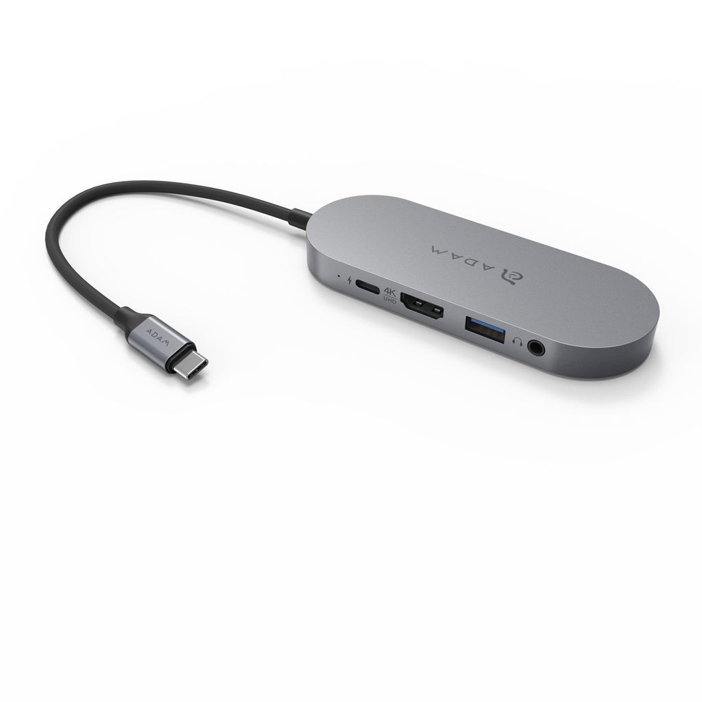 ADAM elements USB-C Hub 5 in 1 Adapter inkl. SSD Grau USB-C 5 in 1