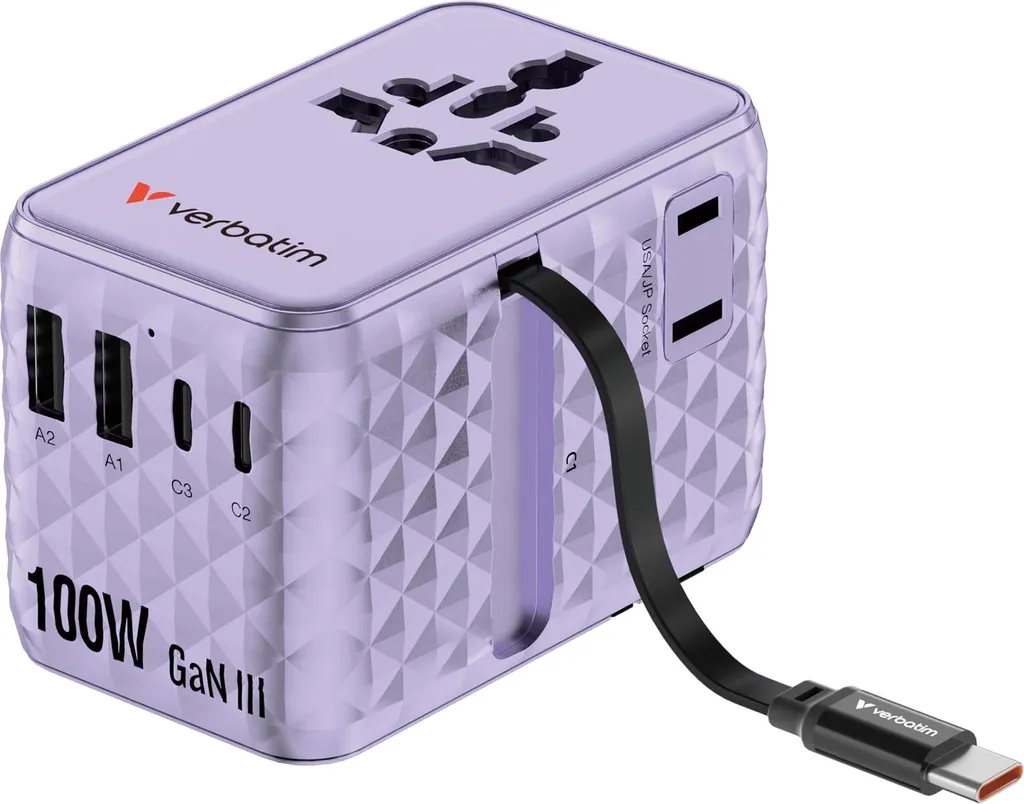 Adaptateur Prise Internationale 100W Verbatim Vio pour Laptop et Mobile