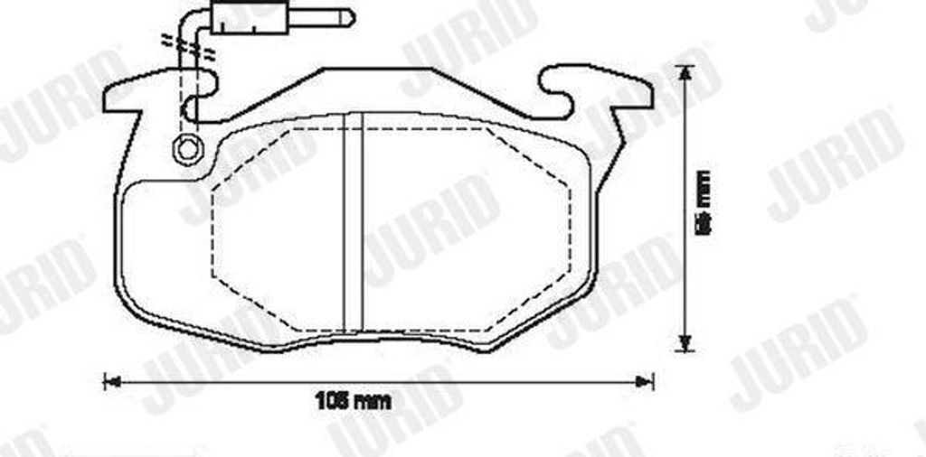 JURID 571524J Bremsbelagsatz, Scheibenbremse OE 425137 kompatibel mit 106, Saxo, AX