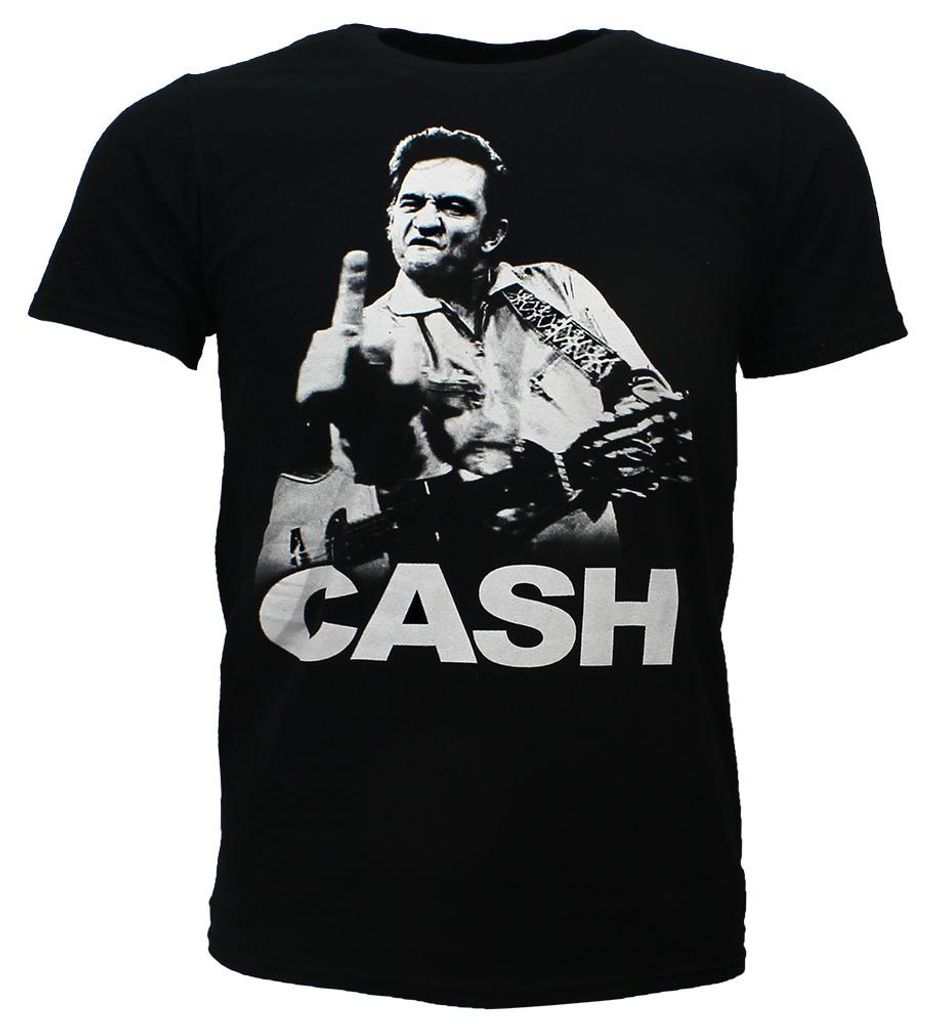 Johnny Cash Mittelfinger-T-Shirt - XXL