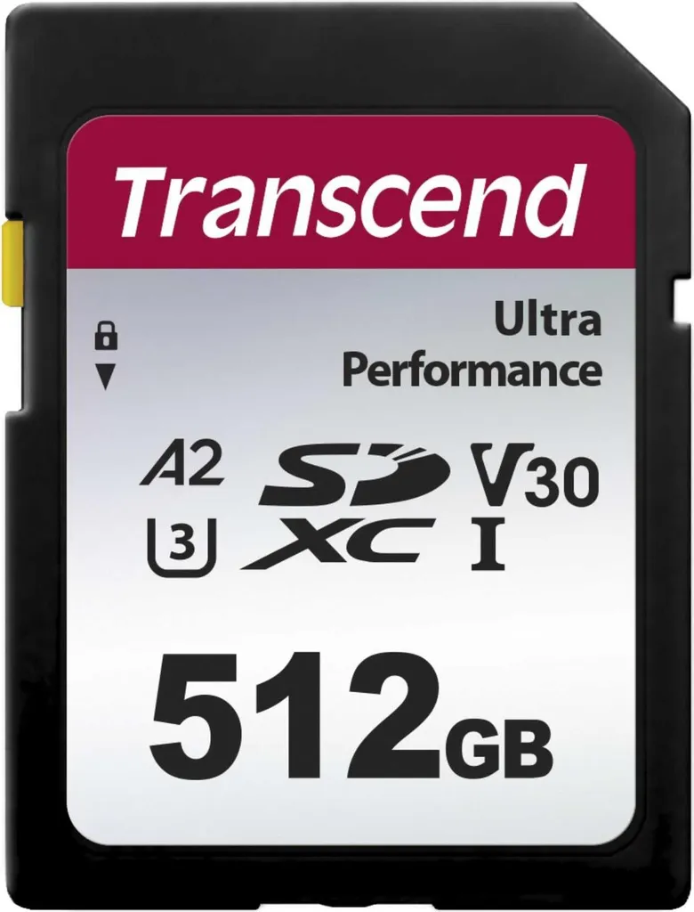 Scheda SD 512GB Transcend 340S - Ideale per Video 4K e Social Media