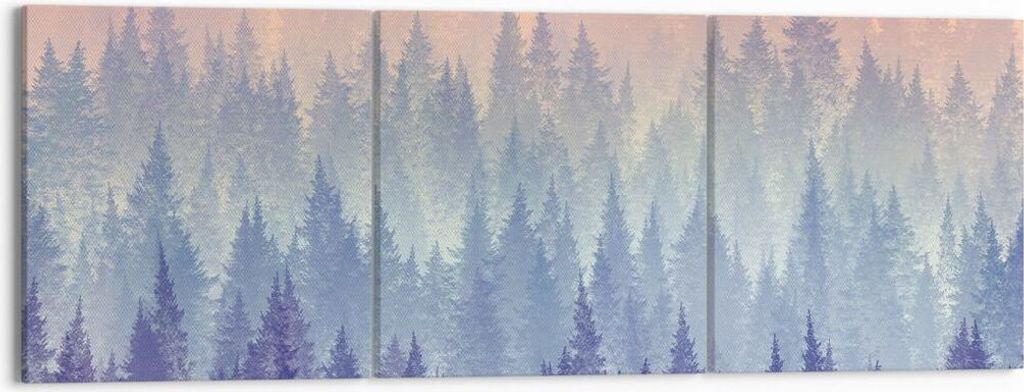 Bild auf Leinwand - Leinwandbild - Wald Baum Natur - 150x50cm - Wand Bild - Wanddeko - Wandbilder - Leinwanddruck - Bilder - Kunstdruck - Wanddekor...