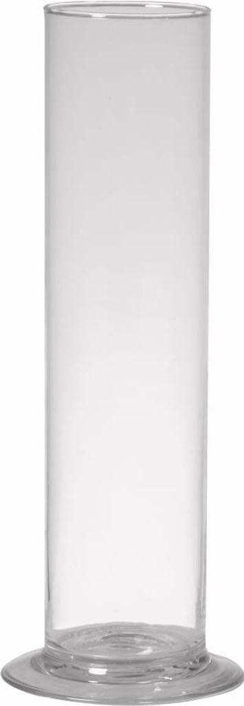 INNA-Glas Einzelblumenvase ABIRAMY aus Glas, Standfuß, klar 25cm, Ø6cm - Stielblumenvase