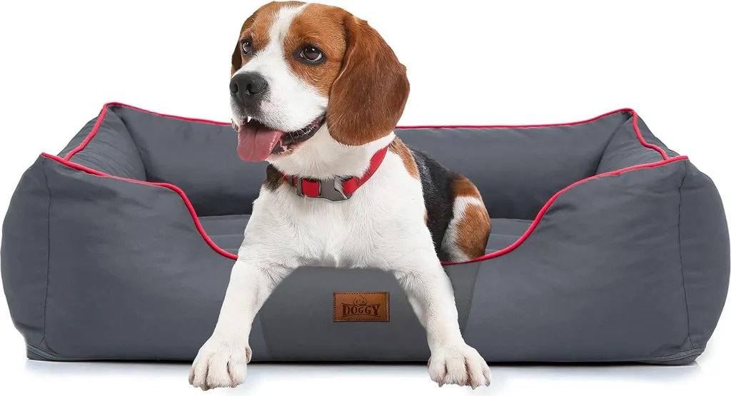 Canapé pour chien gris 65 cm x 50 cm - Panier déhoussable et lavable - 8