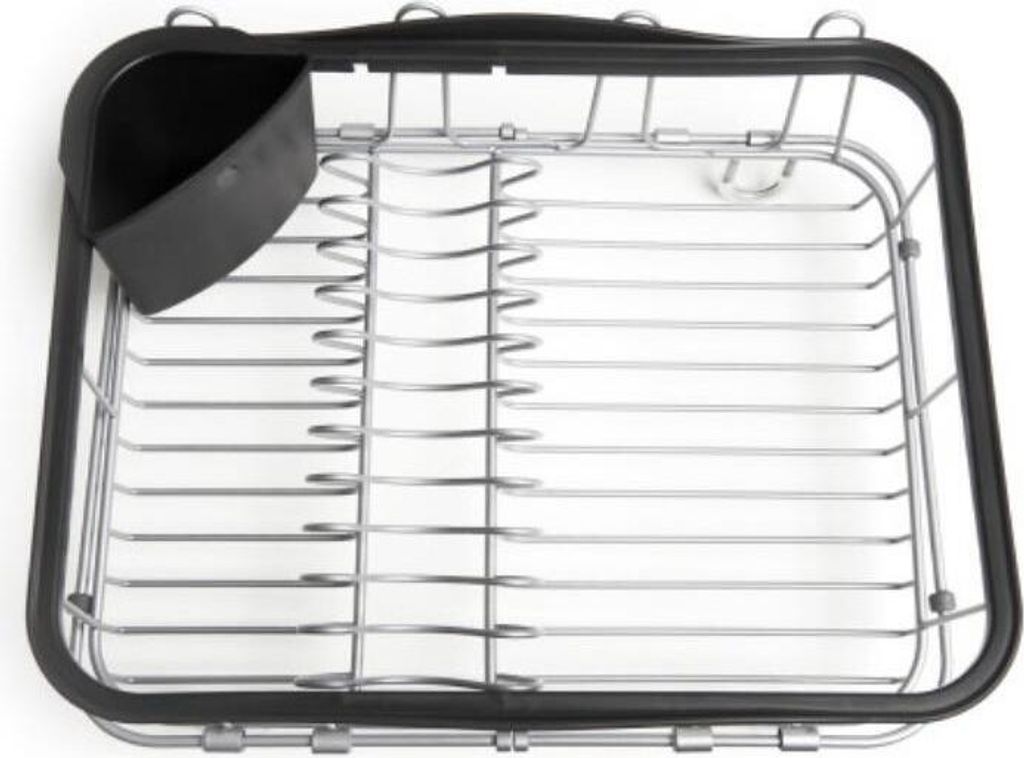 SINKIN MAXI Geschirrablage schwarz/nickel, stabil, flexibel, kompakt