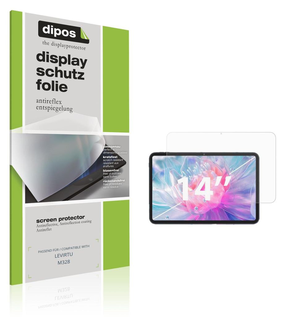 2x Schutzfolie für LEVIRTU M328 matt Displayschutzfolie Folie Display Schutz dipos