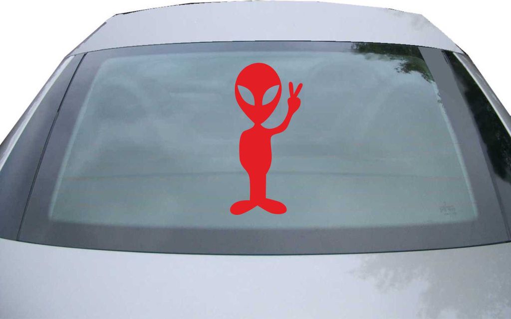 Indigos UG - Aufkleber Heckscheibe & Motorklappe DE2130 - rot - 600x285 mm - AUF - Auto Scheiben Fenster Heckklappe Tuning Racing JDM - Die cut