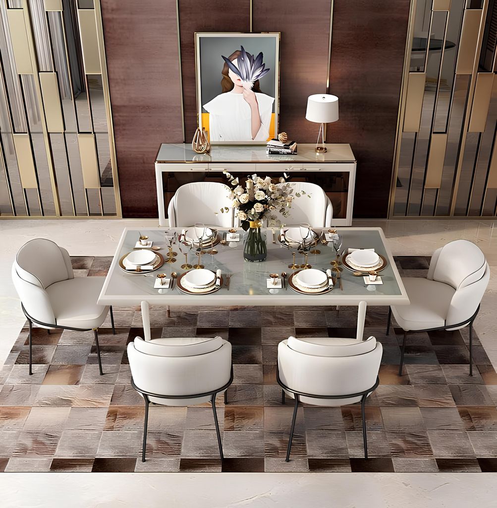 Komplett Set Esstisch 6x Stühle Esszimmer Set Ess Gruppe Holz Tisch Tische 7tlg