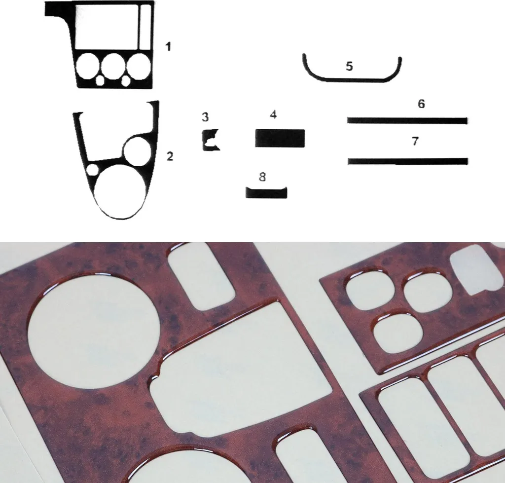Interni in Radica Ford Focus 2004-08 | Kit 12 Pezzi Adesivo Professionale