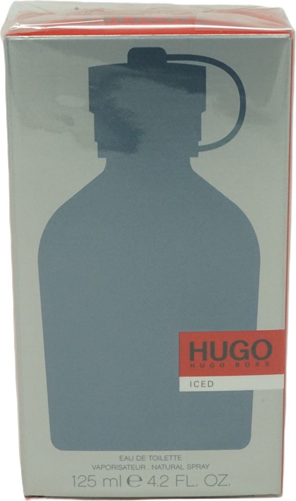 A product box for Hugo Boss Hugo Iced Eau de Toilette.