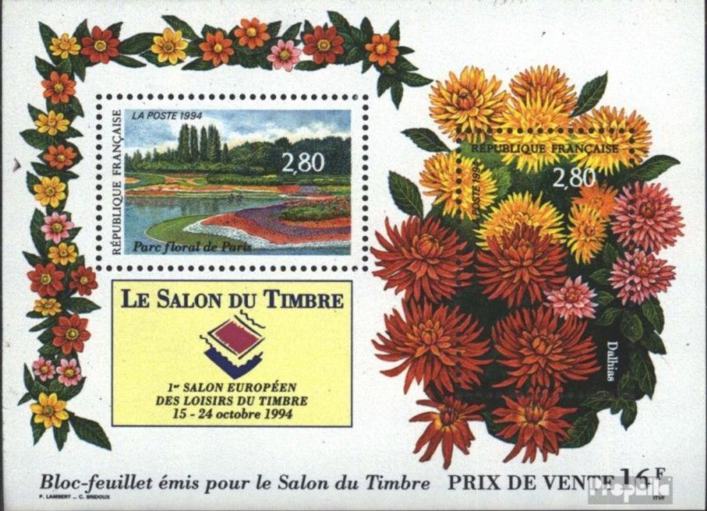 Briefmarken Frankreich 1994 Mi Block14 (kompl.Ausg.) postfrisch Briefmarkensalon