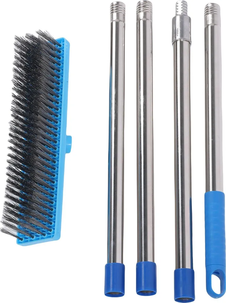 Brosse à récurer extérieure en acier avec grand manche inox de 160 cm