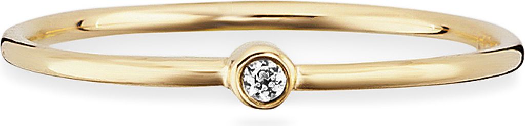 cai Ring 925/- Sterling Silber gelb 054 (17,2) Zirkonia weiß 360273653V