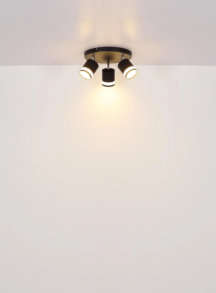 Plafonnier LED Noir Réglable 30 cm - Intensité Variable et Design - 3