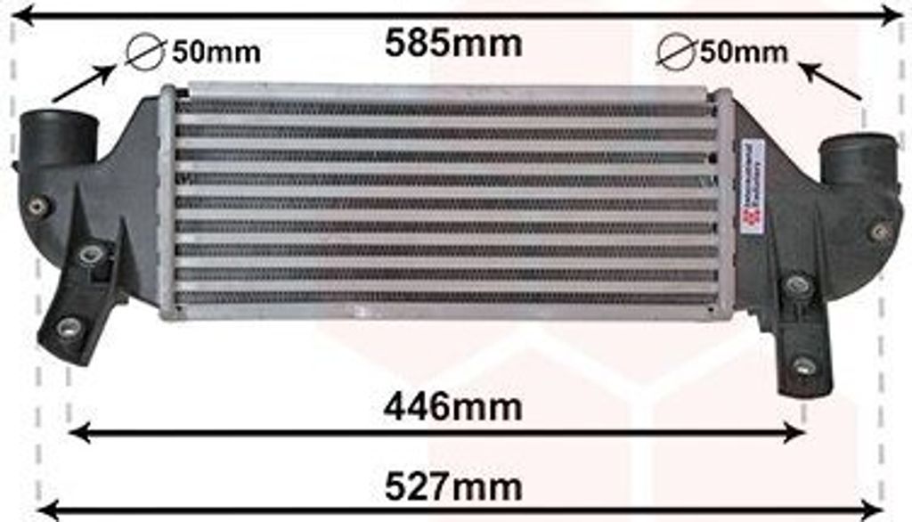 VAN WEZEL 18004313 Ladeluftkühler LLK für FORD FOCUS (DAW, DBW) Turbo Intercooler