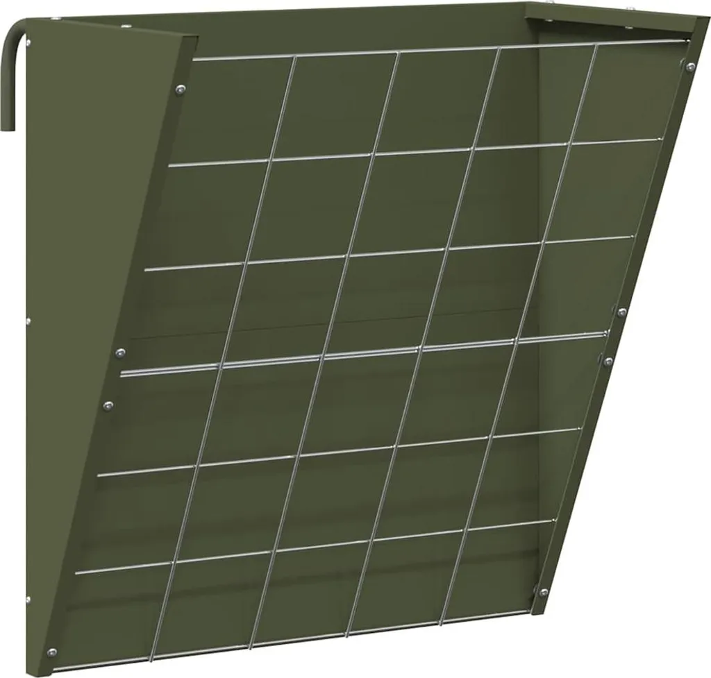 Mangiatoia per fieno pensile verde oliva 61 x 33 x 66 cm