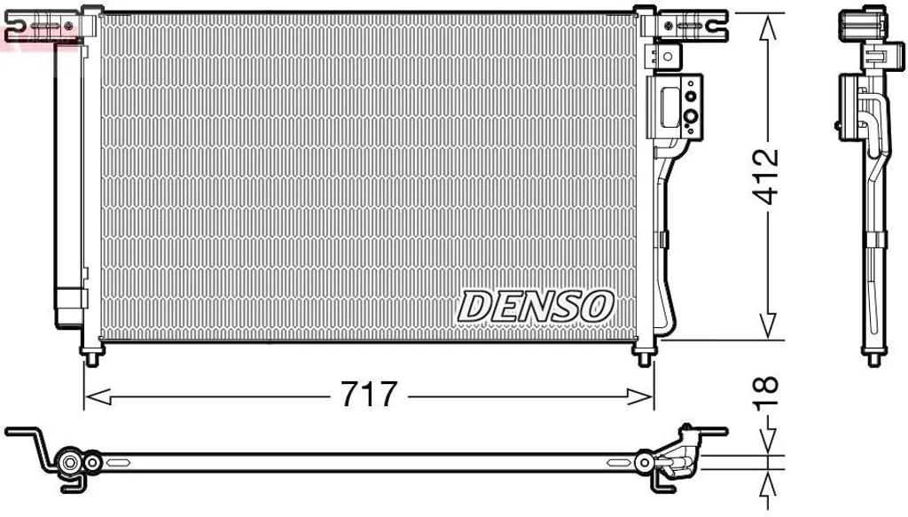 DENSO DCN41008 Condenseur de climatisation Santa Fe II OE 976062B000