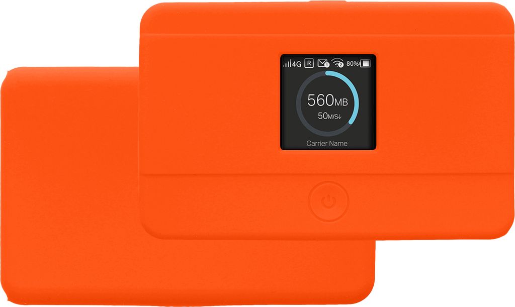 kwmobile Hülle kompatibel mit TP Link M7350 4G Case - Tasche für mobiles WLAN - Router Cover mobiler Hotspot - Wi-Fi Zubehör Orange