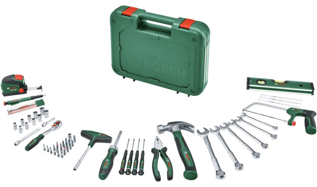 Handgereedschap, professionele gereedschapskist, 64-delig. Productafbeelding 