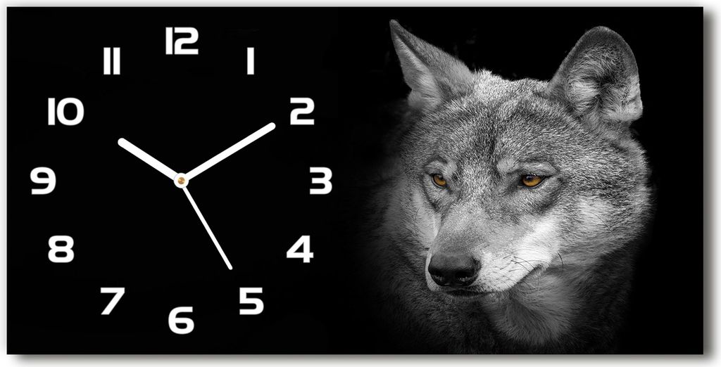 Wanduhr aus Glas – 60x30 cm - Glasbild - Glasuhr - Produktbild 