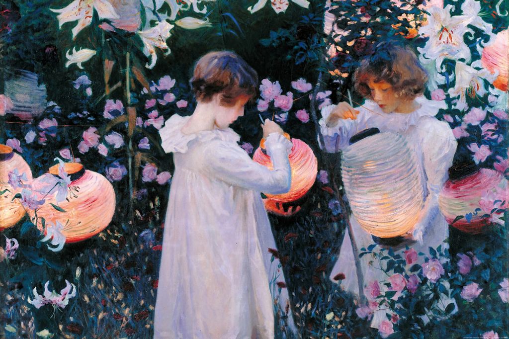 John Singer Sargent Kunstdruck Bild - Nelke, Lilie, Lilie, Rose, 1885-86 (80 x 120 cm)