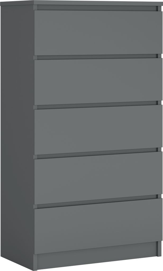 Cassettiera con 5 cassetti, antracite, A: 70 x 125 x 39 cm Immagine del prodotto 