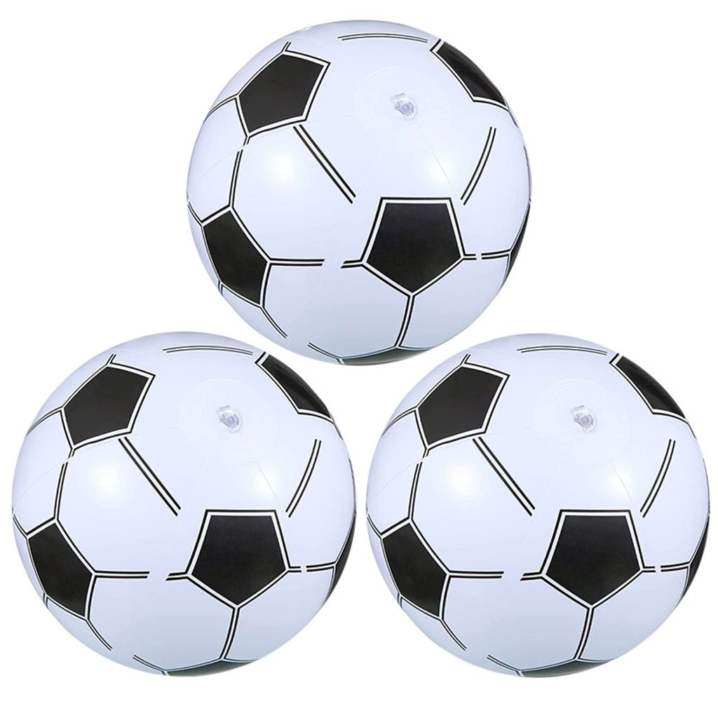 Balení 3 nafukovacích míčů - 40 cm PVC plastový fotbal pro Obrázek produktu 