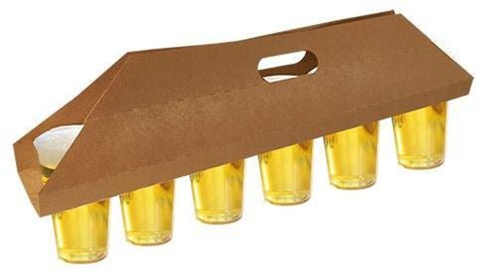 Tragetabletts, Pappe "pure" 12 cm x 9,5 cm x 62 cm braun Produktbild 