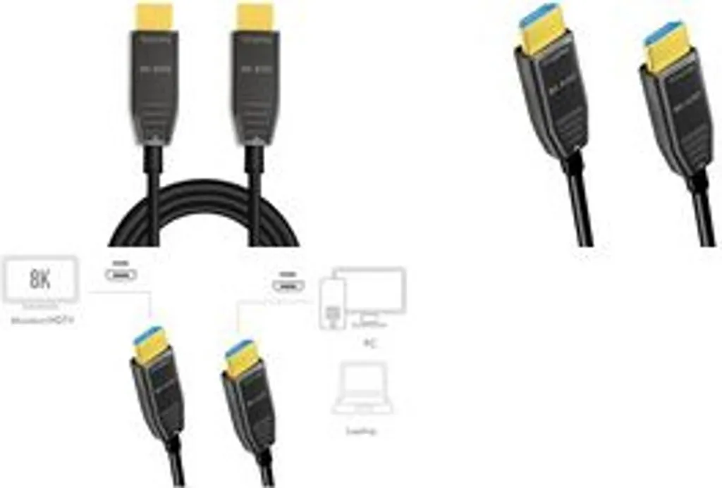 Câble HDMI 8K AOC LogiLink avec Fibre Hybride 10m Flux 48Gbps eARC