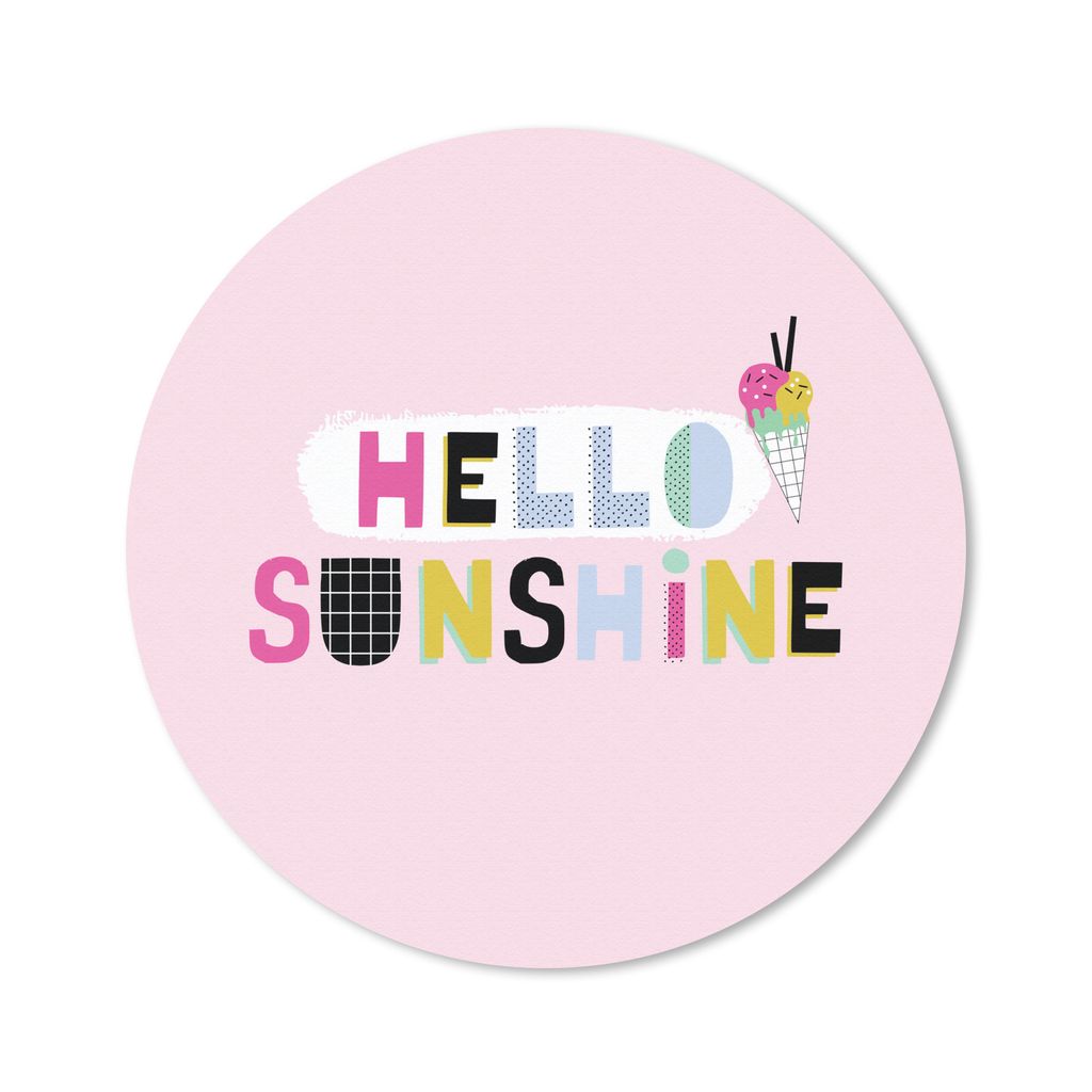 MuchoWow Mauspad Mousepad Sommer - Eiscreme - Zitat 30x30 cm - Mousepads - Maus Mat - Pad - Mausunterlage - Tischunterlage - Schreibtischmatten